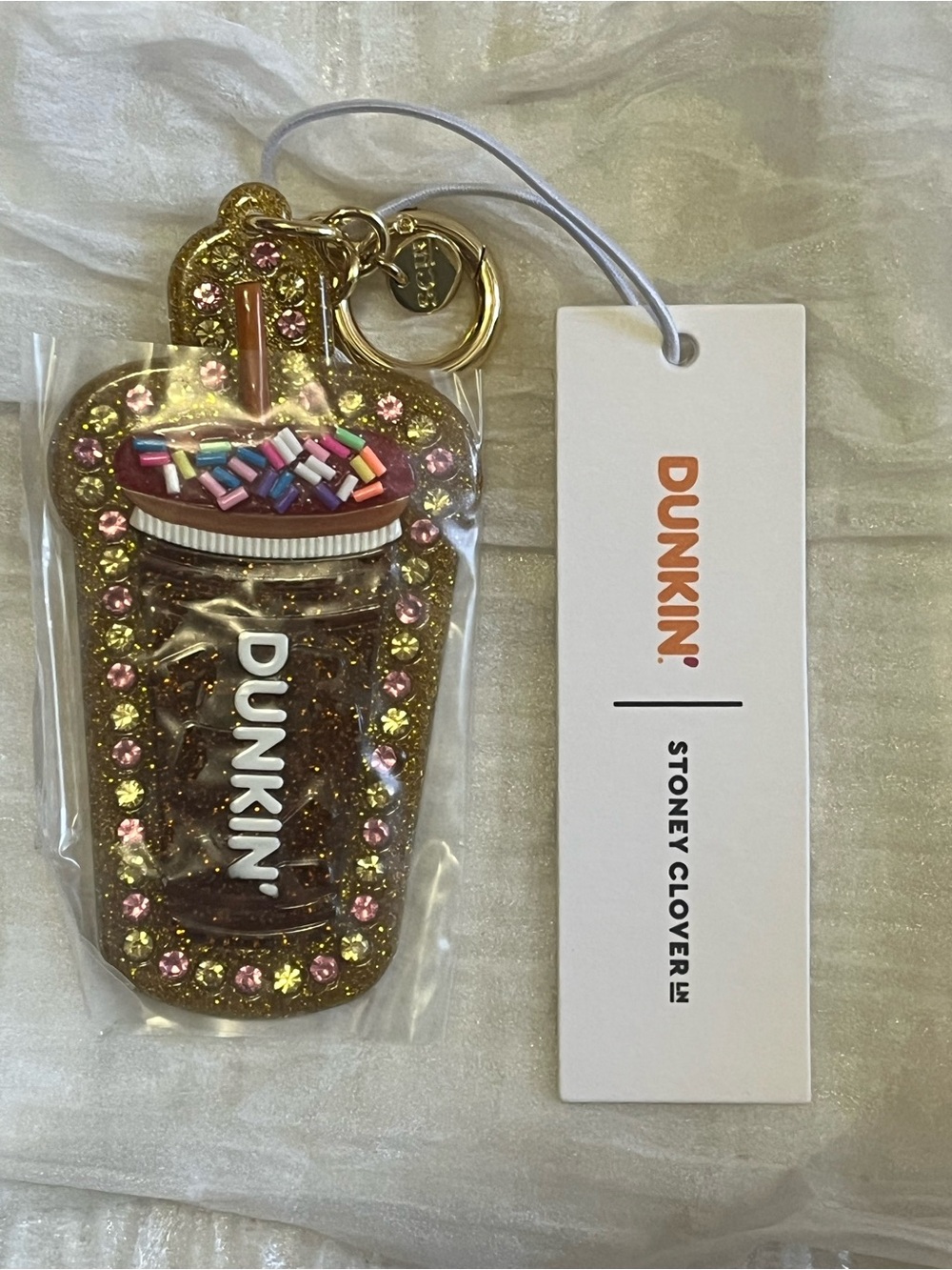 NWT Stoney Clover Lane Dunkin' Donuts Iced Coffee Bag Charm SOLD OUT